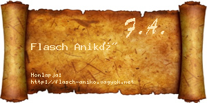 Flasch Anikó névjegykártya